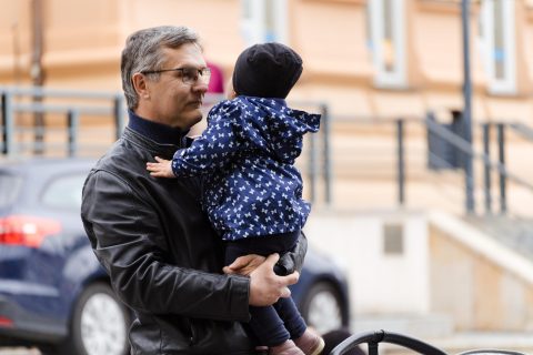 Vladimír Merta na schodech