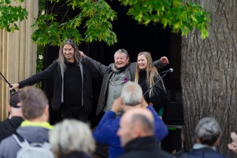 Vladimír Merta na schodech