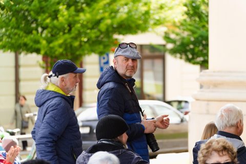 Vladimír Merta na schodech