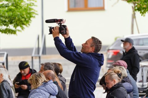 Vladimír Merta na schodech