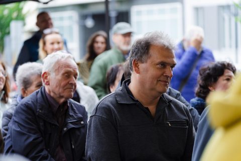 Vladimír Merta na schodech